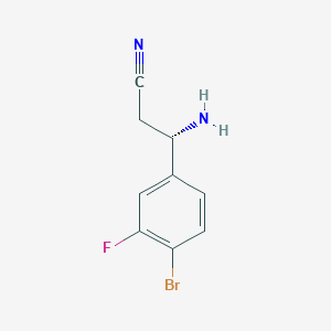 (3S)-3-Amino-3-(4-bromo-3-fluorophenyl)propanenitrile