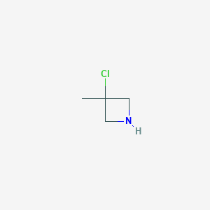 molecular formula C4H8ClN B13042175 3-Chloro-3-methylazetidine 