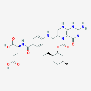 molecular formula C30H41N7O8 B130422 5-(-)-Menthyloxycarbonyltetrahydrofolate CAS No. 224046-81-5