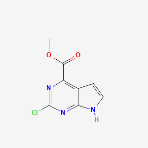 methyl 2-chloro-7H-pyrrolo[2,3-d]pyrimidine-4-carboxylate