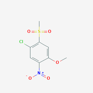 molecular formula C8H8ClNO5S B13042245 1-Chloro-4-methoxy-2-(methylsulfonyl)-5-nitrobenzene 