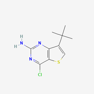 molecular formula C10H12ClN3S B13042246 7-(Tert-butyl)-4-chlorothieno[3,2-D]pyrimidin-2-amine 