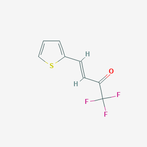 molecular formula C8H5F3OS B13042251 1,1,1-Trifluoro-4-(2-thienyl)but-3-en-2-one 