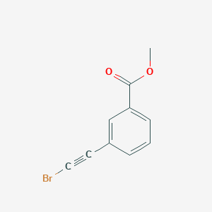 molecular formula C10H7BrO2 B13042293 Methyl 3-(bromoethynyl)benzoate 