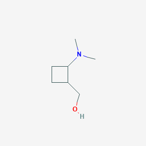 molecular formula C7H15NO B13042302 (2-(Dimethylamino)cyclobutyl)methanol 