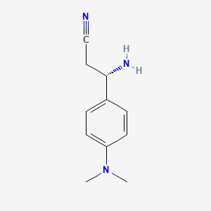 (S)-3-Amino-3-(4-(dimethylamino)phenyl)propanenitrile 2hcl