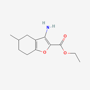 molecular formula C12H17NO3 B13042330 Ethyl 3-amino-5-methyl-4,5,6,7-tetrahydrobenzofuran-2-carboxylate 