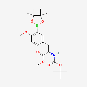 Methyl (S)-2-((tert-butoxycarbonyl)amino)-3-(4-methoxy-3-(4,4,5,5-tetramethyl-1,3,2-dioxaborolan-2-YL)phenyl)propanoate