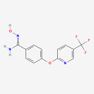 molecular formula C13H10F3N3O2 B1304236 N'-hydroxy-4-[5-(trifluoromethyl)pyridin-2-yl]oxybenzenecarboximidamide CAS No. 263161-34-8