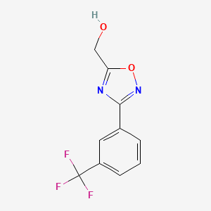 molecular formula C10H7F3N2O2 B1304237 {3-[3-(Trifluoromethyl)phenyl]-1,2,4-oxadiazol-5-yl}methanol CAS No. 886361-32-6