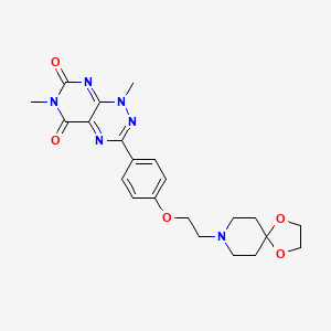 3-(4-(2-(1,4-Dioxa-8-azaspiro[4.5]decan-8-yl)ethoxy)phenyl)-1,6-dimethylpyrimido[5,4-e][1,2,4]triazine-5,7(1H,6H)-dione