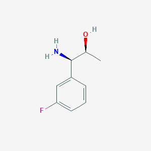 molecular formula C9H12FNO B13042409 (1R,2S)-1-Amino-1-(3-fluorophenyl)propan-2-OL 