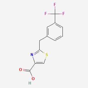 molecular formula C12H8F3NO2S B1304245 2-[3-(Trifluoromethyl)benzyl]-1,3-thiazole-4-carboxylic acid CAS No. 478030-66-9