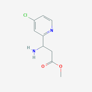 Methyl 3-amino-3-(4-chloropyridin-2-yl)propanoate