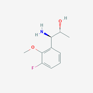 molecular formula C10H14FNO2 B13042456 (1R,2R)-1-Amino-1-(3-fluoro-2-methoxyphenyl)propan-2-OL 