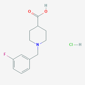 molecular formula C13H17ClFNO2 B1304246 1-(3-Fluorobenzyl)piperidine-4-carboxylic acid hydrochloride CAS No. 451485-55-5