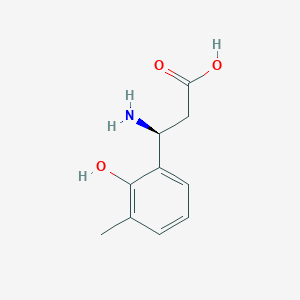 molecular formula C10H13NO3 B13042487 (3S)-3-Amino-3-(2-hydroxy-3-methylphenyl)propanoic acid 