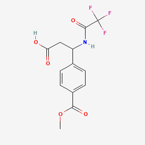 molecular formula C13H12F3NO5 B1304249 3-[4-(Methoxycarbonyl)phenyl]-3-[(2,2,2-trifluoroacetyl)amino]propanoic acid CAS No. 886360-56-1