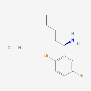 (R)-1-(2,5-Dibromophenyl)pentan-1-amine hcl