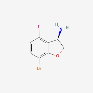 (3R)-7-Bromo-4-fluoro-2,3-dihydrobenzo[B]furan-3-ylamine