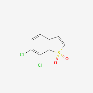 molecular formula C8H4Cl2O2S B13042571 6,7-Dichlorobenzo[B]thiophene 1,1-dioxide 