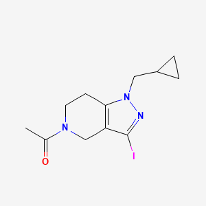 1-(1-(Cyclopropylmethyl)-3-iodo-1,4,6,7-tetrahydro-5H-pyrazolo[4,3-C]pyridin-5-YL)ethan-1-one