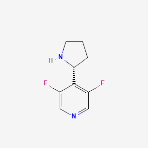 (R)-3,5-Difluoro-4-(pyrrolidin-2-YL)pyridine 2hcl