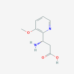 molecular formula C9H12N2O3 B13042691 (3S)-3-amino-3-(3-methoxypyridin-2-yl)propanoic acid 