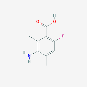 molecular formula C9H10FNO2 B13042712 3-Amino-6-fluoro-2,4-dimethylbenzoic acid 