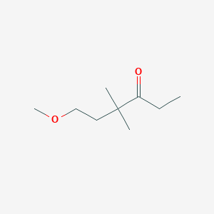 molecular formula C9H18O2 B13042717 6-Methoxy-4,4-dimethylhexan-3-one 