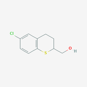 molecular formula C10H11ClOS B13042731 (6-Chlorothiochroman-2-YL)methanol 