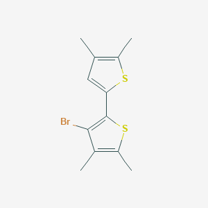 molecular formula C12H13BrS2 B13042747 3-Bromo-4,4',5,5'-tetramethyl-2,2'-bithiophene 