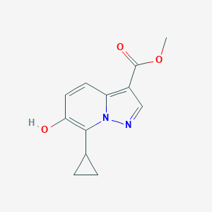 molecular formula C12H12N2O3 B13042768 Methyl 7-cyclopropyl-6-hydroxypyrazolo[1,5-a]pyridine-3-carboxylate 