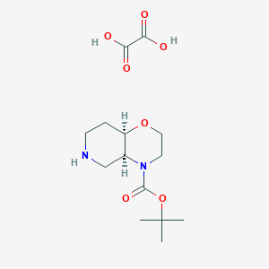 tert-butyl (4aS,8aR)-2,3,4a,5,6,7,8,8a-octahydropyrido[4,3-b][1,4]oxazine-4-carboxylate;oxalic acid