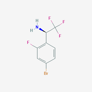 (R)-1-(4-Bromo-2-fluorophenyl)-2,2,2-trifluoroethan-1-amine