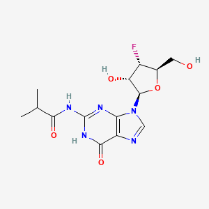 N-[9-[(2R,3S,4S,5R)-4-fluoro-3-hydroxy-5-(hydroxymethyl)oxolan-2-yl]-6-oxo-1H-purin-2-yl]-2-methylpropanamide