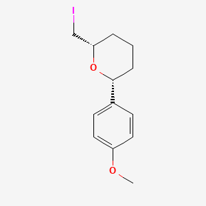 (2S,6R)-2-(Iodomethyl)-6-(4-methoxyphenyl)tetrahydro-2H-pyran