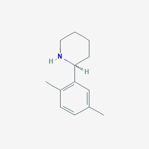 molecular formula C13H19N B13042883 (S)-2-(2,5-Dimethylphenyl)piperidine 