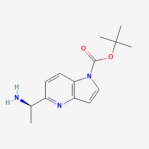 (R)-Tert-butyl 5-(1-aminoethyl)-1H-pyrrolo[3,2-B]pyridine-1-carboxylate