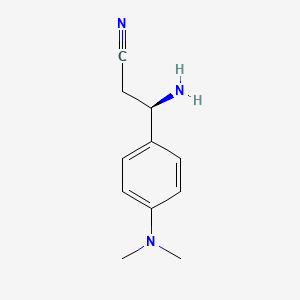 (R)-3-Amino-3-(4-(dimethylamino)phenyl)propanenitrile 2hcl