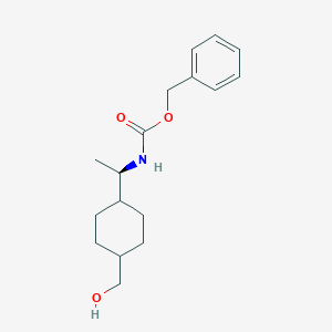 molecular formula C17H25NO3 B13042985 (R)-Benzyl (1-(4-(hydroxymethyl)cyclohexyl)ethyl)carbamate 