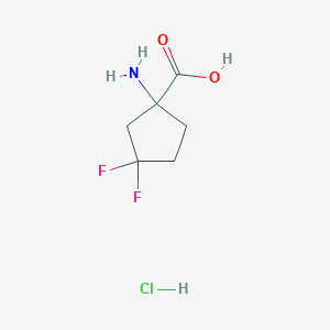 1-Amino-3,3-difluorocyclopentane-1-carboxylic acid;hydrochloride