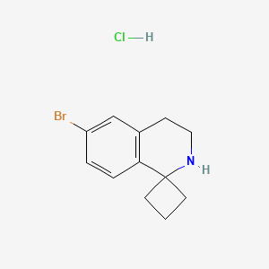 6'-Bromo-3',4'-dihydro-2'H-spiro[cyclobutane-1,1'-isoquinoline] hcl