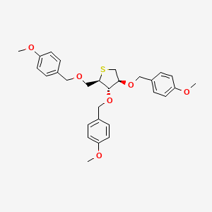 (2R,3S,4S)-3,4-Bis((4-methoxybenzyl)oxy)-2-(((4-methoxybenzyl)oxy)methyl)tetrahydrothiophene