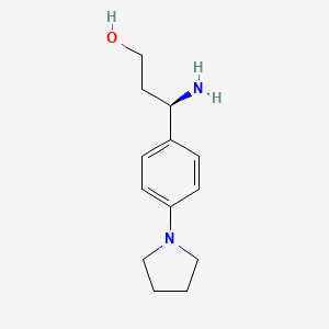 (3R)-3-Amino-3-(4-pyrrolidinylphenyl)propan-1-OL