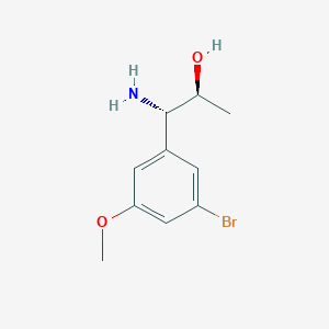 molecular formula C10H14BrNO2 B13043080 (1S,2S)-1-Amino-1-(3-bromo-5-methoxyphenyl)propan-2-OL 