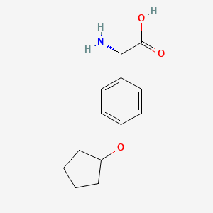 (2S)-2-amino-2-(4-cyclopentyloxyphenyl)acetic acid