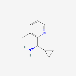 molecular formula C10H14N2 B13043128 (1S)Cyclopropyl(3-methyl(2-pyridyl))methylamine 