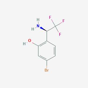 (R)-2-(1-Amino-2,2,2-trifluoroethyl)-5-bromophenol hcl