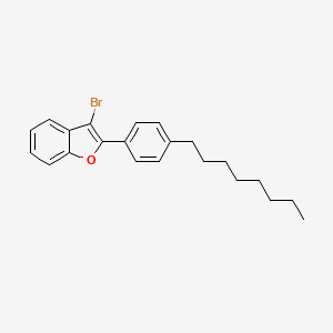 molecular formula C22H25BrO B13043143 3-Bromo-2-(4-octylphenyl)benzofuran 